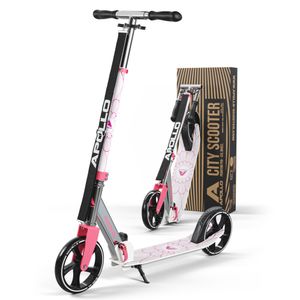Apollo XXL Wheel Scooter - Phantom Pro City Scooter | Klappbarer City Roller für Kinder | Höhenverstellbar, Tretroller für Erwachsene | Cityroller ohne LED Rollen | Leichter Kinderroller - pink