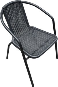 Stapelstuhl Ibiza Gartenstuhl Bistrostuhl Armlehnstuhl schwarz