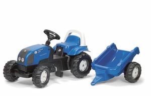 rolly toys Kid Landini Power Farm 100 Trettraktor mit Anhänger, Maße: 134x47x52 cm; 01 184 1