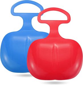 2er Bob Schlitten Set - blau & rot - zum Porutschen & Schlittenfahren für Kinder 2er Bob Schlitten Set - blau & rot - zum Porutschen & Schlittenfahren für Kinder