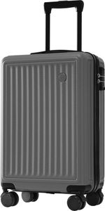 Flieks Rollkoffer, Koffer Gepäckstück ABS-Material, Trolley mit 4 Rollen und TSA Schloss, Hartschale Trolley, M, Grau Flieks Rollkoffer, Koffer Gepäckstück ABS-Material, Trolley mit 4 Rollen und TSA Schloss, Hartschale Trolley, M, Grau