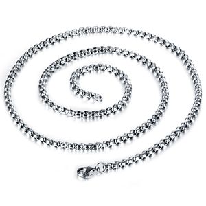 INF Halskette für Herren Titanstahl Silber 60 cm