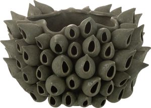 Manahee Design | Blumentopf Anemone Porzellan Grau | 24 cm Höhe | 36 x 35 cm