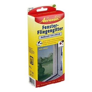 Aeroxon Fenster Fliegengitter anthratiz - Waschbar und UV-beständig (1er Pack)