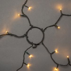 Konstsmide - LED Baummantel mit Ring, für Weihnachtsbaum, 5 Stränge  à 40 Dioden , vormontiert, 200 bernsteinfarbene Dioden, 24V Innentrafo, dunkelgrünes Kabel; 6361-820