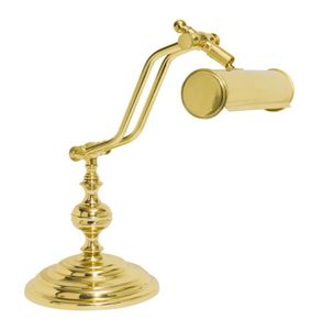 Bankerlampe 38 cm E14 Gold Messing Jugendstil Bankerleuchte