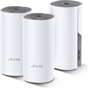 TP-Link Deco E4 (3-pack) Dvojpásmová (2,4 GHz/5 GHz) Wi-Fi 5 (802.11ac) Biela, sivá 2 Vnútorné
