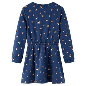 vidaXL Kinderkleid mit Langen Ärmeln Marineblau 140