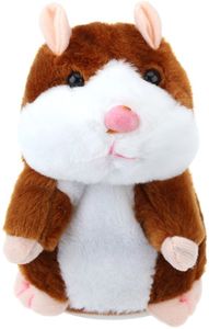 Sprechende Hamster Plüschtier Wiederholt Elektronische Haustiere Spielzeug für Baby Kinder (Hellbraun)