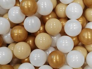COIL Bällebad-Bälle, Bälle für Bällebad, Bunte Bälle, Spielbälle, Plastikbälle, 6cm , 100 Stücke, Gold