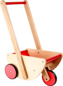 Legler Puppenwagen mit 3 Rädern, Puppenkarren, für Spielzeugpuppen, Holz, 10217