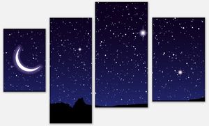 Leinwandbild Mehrteiler Sternennacht M0470 – Variante 3 - 180 x 115cm