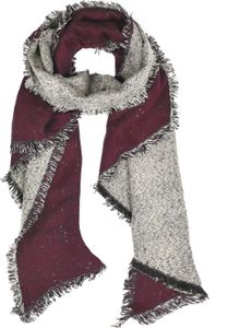 Strickschal mit Fransen XXL Wollschal Oversized langer Winterschal Damen Herren Uni Two Tone Design Autiga®