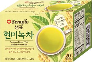 SEMPIO Gerösteter Brauner Reis Tee mit Grünem Tee 30g | 20 Teebeutel | Genmai | Grüntee