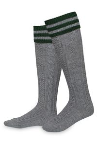 Lusana Trachtensocken lang grau-grün Wolle 100198 Sockengröße: 48-49
