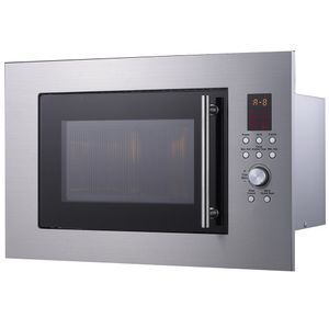 PKM Einbau Mikrowelle mit Grill Microwelle MW900-23G-IN Edelstahl 900 W 23 L