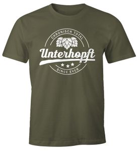 Chronisch Unterhopft Total Herren T-Shirt Since Ever Fun-Shirt Moonworks® army L