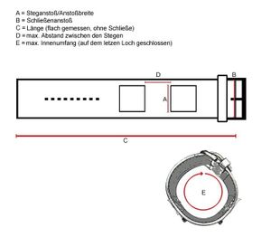 Bruno Banani Rectangular Ladies Ersatzband Uhrenarmband Straußenleder Optik Rot BR20740