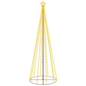 vidaXL LED vánoční stromek ve tvaru kužele teplá bílá 310 LED 100x300 cm