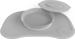 Twistshake 19456941 Platzset Click Mat + Plate Pastel Grey