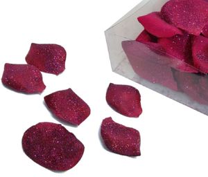 Textile Rosenblätter zum Streuen / rot glitzernd / 50 Stück - 0,20 € pro Stück