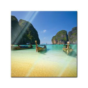 Glasbild - Tropical Beach - Tropischer Strand, Größe:20 x 20 cm
