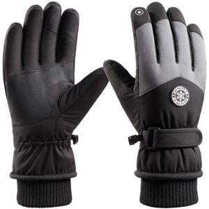 Herren Touchscreen Handschuhe Winter Thermohandschuh Wasserdicht Winddicht Fahrradhandschuhe Skihandschuhe, Grau