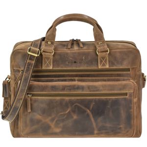 Greenburry Vintage Aktentasche Leder 43 cm Laptopfach