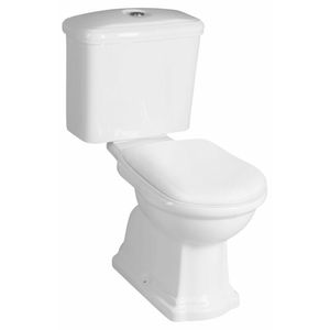 RETRO Kombi-WC, Abgang senkrecht, weiß-Chrom