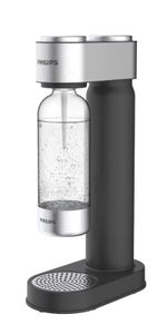 PHILIPS AQUA  Soda Maker Wassersprudler + 425 g CO²-Zylinder + 1 PET-Flasche 1 Liter, schwarz