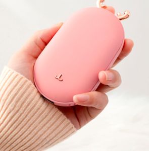 Rosa Handwärmer Wiederaufladbarer Elektrischer Hand Wärmer Doppelseitiger Heizung Handwärmer