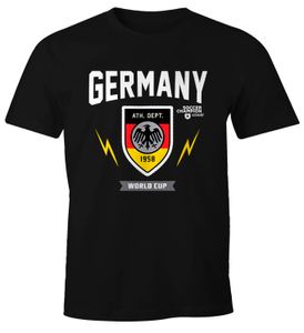 Herren WM-Shirt 2018 Deutschland Germany Retro Motiv Aufdruck Print  L