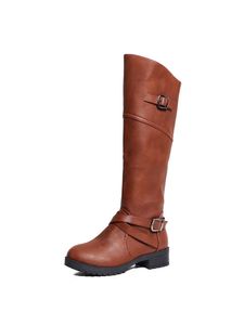 Damen Kunstlederstiefel Mid Boot Stiefel mit niedrigem Absatz und quadratischem Absatz,Farbe: Braun,Größe:40