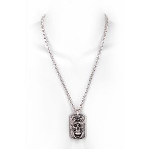 Totenkopf Dämon Halskette I Skull Silber Gliederkette