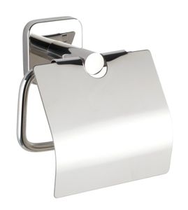 WENKO Toilettenpapier Halter mit Deckel Mezzano WC Rollen rostfrei