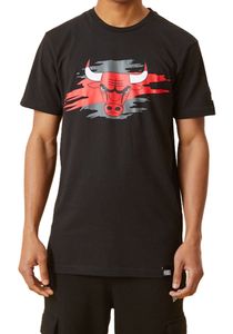 New Era - NBA Chicago Bulls Tear Graphic T-Shirt - Schwarz : Schwarz XL Farbe: Schwarz Größe: XL