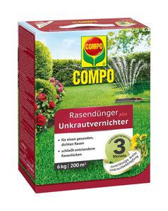 COMPO FLORANID® Rasendünger plus Unkrautvernichter 6 kg für 200 m²