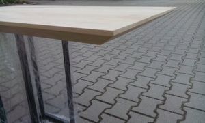 Massivholzplatte Eiche, "Schweizer Kante", Beschnittkanten 180x80cm, Tischplatte, Arbeitsplatte aus Eiche massiv, Holz-Arbeitsplatte