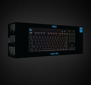 Logitech G Pro Gaming, przewodowa, USB, przełącznik mechaniczny, QWERTY, RGB-LED, czarna