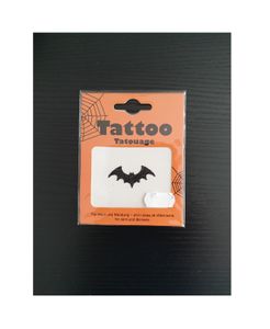 K8830 schwarz Pailletten Tattoo Fledermaus klein zum Aufkleben