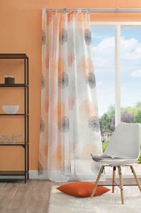 Home Wohnideen Schlaufenschal, Schlaufenschal Voile Bedruckt 1 teilig 245 x 140 cm Orange