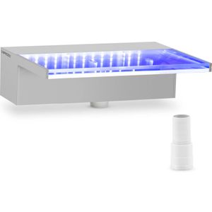 Uniprodo Schwalldusche - 30 cm - LED-Beleuchtung - Blau / Weiß - tiefer Wasserauslauf