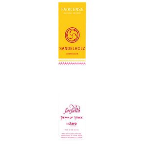 Farfalla Sandelholz / Compassion, Faircense Räucherstäbchen Bio 15g