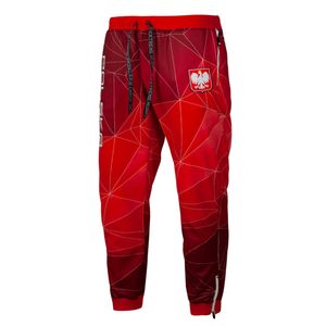 Extreme Hobby Herrenhose aus Polyester, Sporthose, Sweathose, Training, Outdoor Model: POLAND Farbe: Rot Größe: 3XL