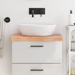 vidaXL Umývadlová doska svetlohnedá 60x30x(2-6) cm z masívneho dreva