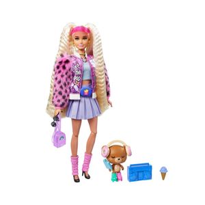 Bábika Barbie Extra s blond vrkočmi, obliekacia bábika, módna bábika