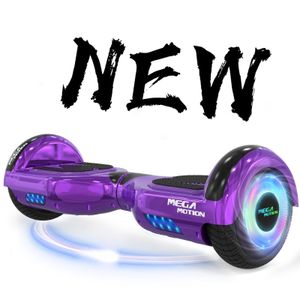 Mega motion 6,5 Zoll Hoverboard Musik Bluetooth Lautsprecher weiss，Neues Modell Spielzeug und Geschenk für Kinder Elektroscooter Skateboarding Selbstausgleichender Elektroroller