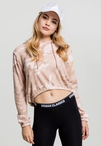 Urban Classics Damen Hoodie Ladies Camo Cropped Hoody Rose Camouflage-XL
