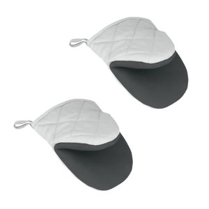 2er Set Ofenhandschuhe Backhandschuhe Kochhandschuhe Topflappen Grillhandschuhe , Menge:2er Set