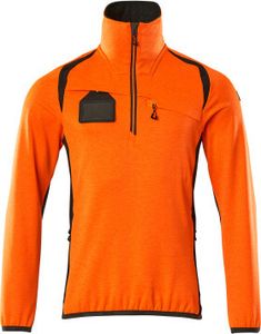 Mascot Fleecepullover mit kurzem Reißverschluss Accelerate Safe 19303, Farbe:hi-vis orange/dunkelanthrazit, Größe:3XL